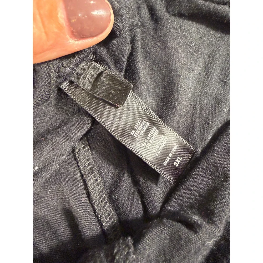 Skims Women Black Rayon Blend Elastic Waist Lounge Pajama Shorts 3XL